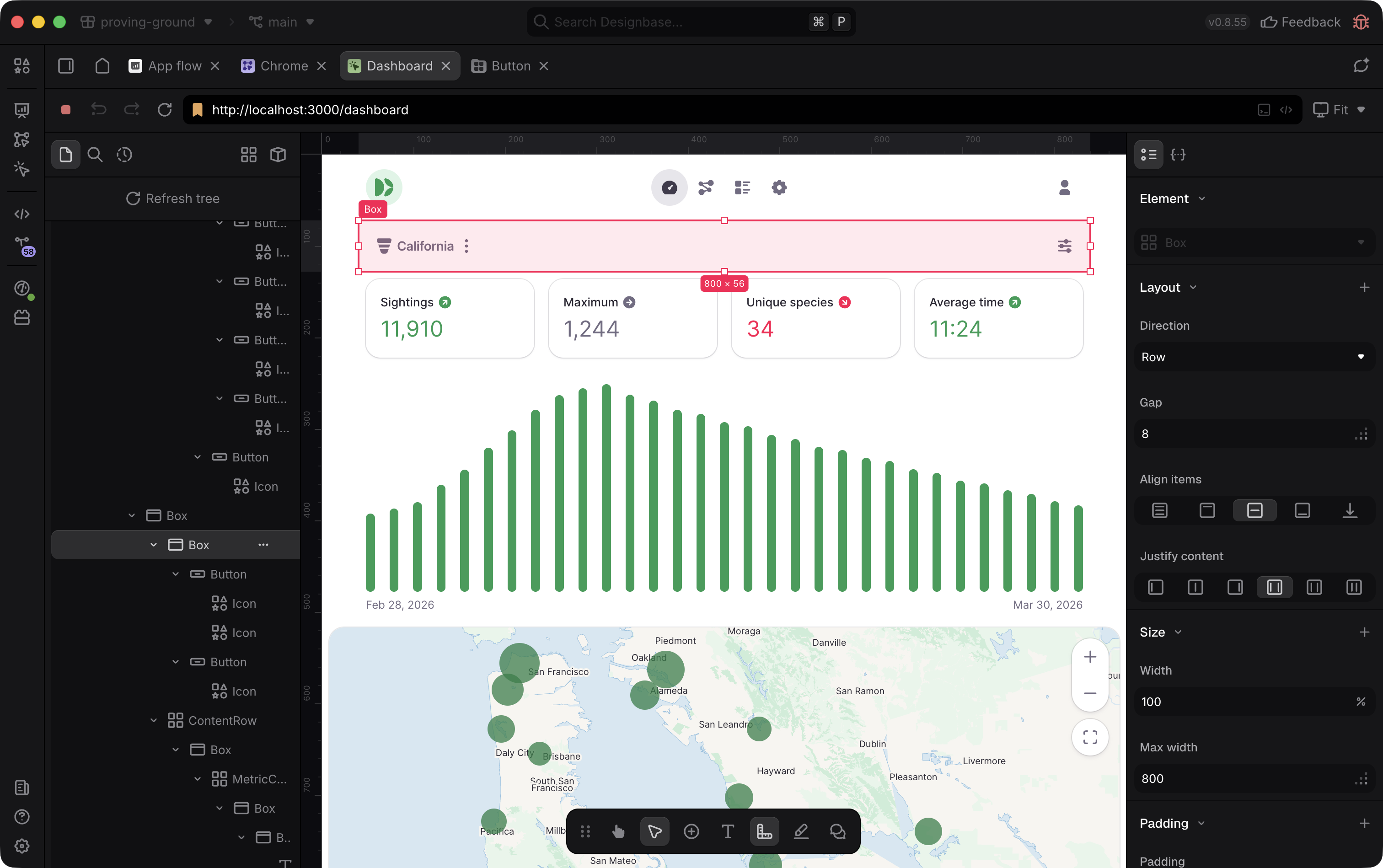 Designbase visual design environment